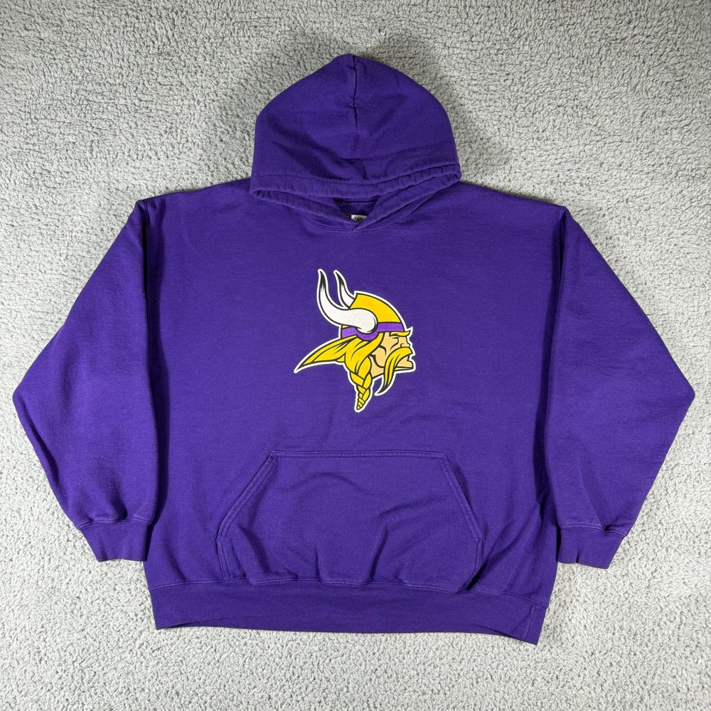Minnesota Vikings Hoodie Size XL Purple NFL Team AppareL Logo‎